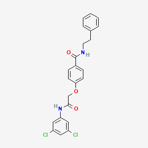 4-{2-[(3,5-dichlorophenyl)amino]-2-oxoethoxy}-N-(2-phenylethyl)benzamide