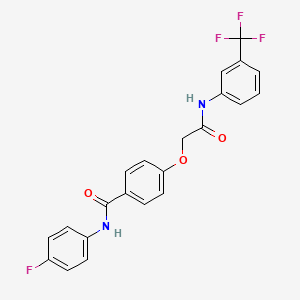 N-(4-fluorophenyl)-4-[2-oxo-2-[3-(trifluoromethyl)anilino]ethoxy]benzamide