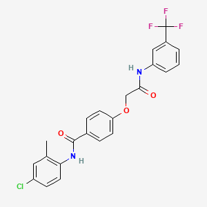 N-(4-chloro-2-methylphenyl)-4-(2-oxo-2-{[3-(trifluoromethyl)phenyl]amino}ethoxy)benzamide