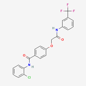 N-(2-chlorophenyl)-4-(2-oxo-2-{[3-(trifluoromethyl)phenyl]amino}ethoxy)benzamide