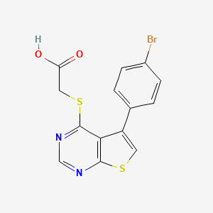 {[5-(4-bromophenyl)thieno[2,3-d]pyrimidin-4-yl]thio}acetic acid