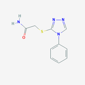molecular formula C10H10N4OS B358681 2-[(4-Phenyl-1,2,4-triazol-3-yl)sulfanyl]acetamide CAS No. 3682-25-5