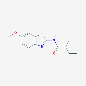 molecular formula C13H16N2O2S B358683 N-(6-methoxy-1,3-benzothiazol-2-yl)-2-methylbutanamide CAS No. 349540-98-3