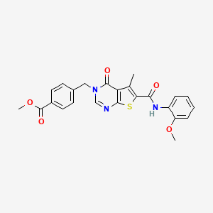 Methyl 4-[[6-[(2-methoxyphenyl)carbamoyl]-5-methyl-4-oxothieno[2,3-d]pyrimidin-3-yl]methyl]benzoate