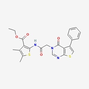 ethyl 4,5-dimethyl-2-{[(4-oxo-5-phenylthieno[2,3-d]pyrimidin-3(4H)-yl)acetyl]amino}-3-thiophenecarboxylate