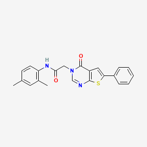 molecular formula C22H19N3O2S B3586864 N-(2,4-dimethylphenyl)-2-(4-oxo-6-phenylthieno[2,3-d]pyrimidin-3-yl)acetamide 