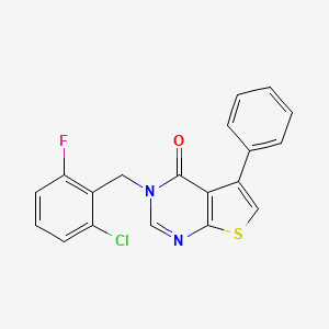 3-[(2-Chloro-6-fluorophenyl)methyl]-5-phenylthieno[2,3-d]pyrimidin-4-one