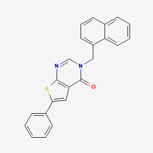 molecular formula C23H16N2OS B3586897 3-(Naphthalen-1-ylmethyl)-6-phenylthieno[2,3-d]pyrimidin-4-one 