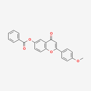 molecular formula C23H16O5 B3586910 2-(4-methoxyphenyl)-4-oxo-4H-chromen-6-yl benzoate 