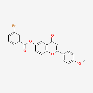 [2-(4-Methoxyphenyl)-4-oxochromen-6-yl] 3-bromobenzoate