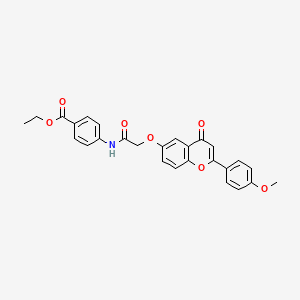 ETHYL 4-(2-{[2-(4-METHOXYPHENYL)-4-OXO-4H-CHROMEN-6-YL]OXY}ACETAMIDO)BENZOATE