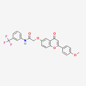 2-{[2-(4-methoxyphenyl)-4-oxo-4H-chromen-6-yl]oxy}-N-[3-(trifluoromethyl)phenyl]acetamide