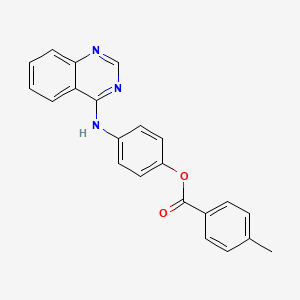 molecular formula C22H17N3O2 B3586928 [4-(Quinazolin-4-ylamino)phenyl] 4-methylbenzoate 