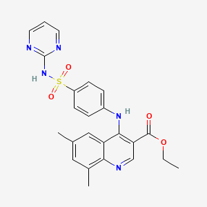 ethyl 6,8-dimethyl-4-({4-[(2-pyrimidinylamino)sulfonyl]phenyl}amino)-3-quinolinecarboxylate