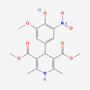 Dimethyl 4-(4-hydroxy-3-methoxy-5-nitrophenyl)-2,6-dimethyl-1,4-dihydropyridine-3,5-dicarboxylate