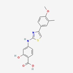 2-hydroxy-4-{[4-(4-methoxy-3-methylphenyl)-1,3-thiazol-2-yl]amino}benzoic acid