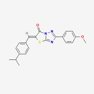 molecular formula C21H19N3O2S B3586959 5-(4-isopropylbenzylidene)-2-(4-methoxyphenyl)[1,3]thiazolo[3,2-b][1,2,4]triazol-6(5H)-one 