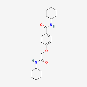 molecular formula C21H30N2O3 B3586977 N-cyclohexyl-4-[2-(cyclohexylamino)-2-oxoethoxy]benzamide 