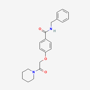 molecular formula C21H24N2O3 B3586979 N-benzyl-4-[2-oxo-2-(1-piperidinyl)ethoxy]benzamide 