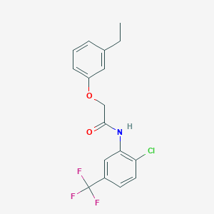 molecular formula C17H15ClF3NO2 B3586981 N-[2-chloro-5-(trifluoromethyl)phenyl]-2-(3-ethylphenoxy)acetamide 