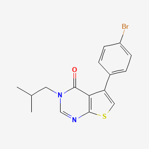 molecular formula C16H15BrN2OS B3587047 5-(4-bromophenyl)-3-isobutylthieno[2,3-d]pyrimidin-4(3H)-one 