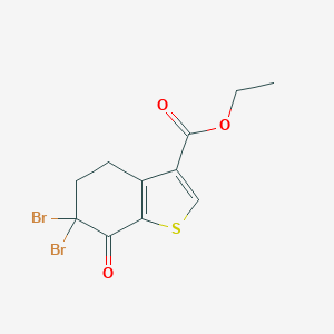 Ethyl 6,6-dibromo-7-oxo-4,5,6,7-tetrahydro-1-benzothiophene-3-carboxylate