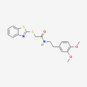 molecular formula C19H20N2O3S2 B3587062 2-(1,3-benzothiazol-2-ylsulfanyl)-N-[2-(3,4-dimethoxyphenyl)ethyl]acetamide 