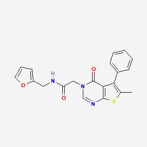 N-(2-furylmethyl)-2-(6-methyl-4-oxo-5-phenylthieno[2,3-d]pyrimidin-3(4H)-yl)acetamide