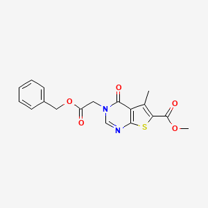 methyl 3-[2-(benzyloxy)-2-oxoethyl]-5-methyl-4-oxo-3,4-dihydrothieno[2,3-d]pyrimidine-6-carboxylate