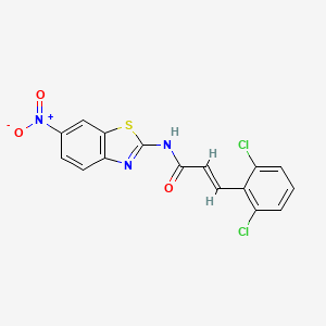 3-(2,6-dichlorophenyl)-N-(6-nitro-1,3-benzothiazol-2-yl)acrylamide