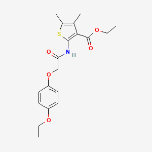 molecular formula C19H23NO5S B3587118 ethyl 2-{[(4-ethoxyphenoxy)acetyl]amino}-4,5-dimethyl-3-thiophenecarboxylate 