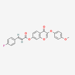 molecular formula C25H17FO6 B3587138 3-(4-methoxyphenoxy)-4-oxo-4H-chromen-7-yl 3-(4-fluorophenyl)acrylate 