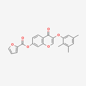 molecular formula C23H18O6 B3587143 4-oxo-3-(2,3,5-trimethylphenoxy)-4H-chromen-7-yl 2-furoate 