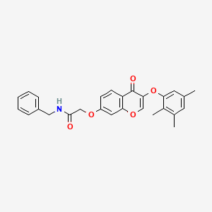 molecular formula C27H25NO5 B3587145 N-benzyl-2-{[4-oxo-3-(2,3,5-trimethylphenoxy)-4H-chromen-7-yl]oxy}acetamide 