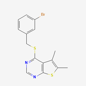 4-[(3-bromobenzyl)thio]-5,6-dimethylthieno[2,3-d]pyrimidine