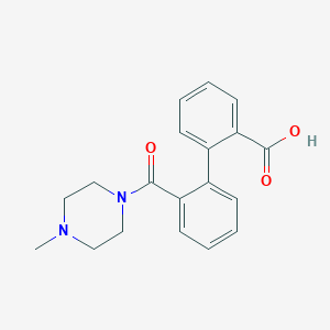 molecular formula C19H20N2O3 B358716 2'-(4-Methylpiperazine-1-carbonyl)-[1,1'-biphenyl]-2-carboxylic acid CAS No. 97077-72-0