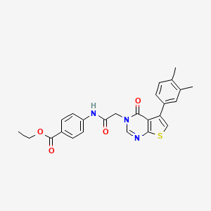 ethyl 4-({[5-(3,4-dimethylphenyl)-4-oxothieno[2,3-d]pyrimidin-3(4H)-yl]acetyl}amino)benzoate