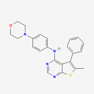 6-methyl-N-[4-(4-morpholinyl)phenyl]-5-phenylthieno[2,3-d]pyrimidin-4-amine