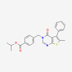 isopropyl 4-[(6-methyl-4-oxo-5-phenylthieno[2,3-d]pyrimidin-3(4H)-yl)methyl]benzoate