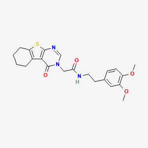 N-[2-(3,4-dimethoxyphenyl)ethyl]-2-(4-oxo-5,6,7,8-tetrahydro[1]benzothieno[2,3-d]pyrimidin-3(4H)-yl)acetamide