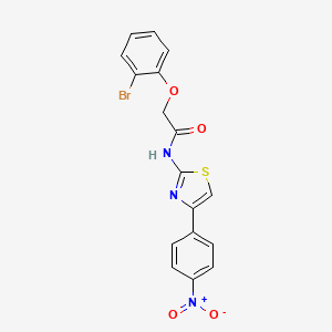 molecular formula C17H12BrN3O4S B3587209 2-(2-bromophenoxy)-N-[4-(4-nitrophenyl)-1,3-thiazol-2-yl]acetamide 