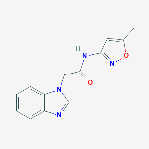 molecular formula C13H12N4O2 B358722 2-(1H-benzimidazol-1-yl)-N-(5-methyl-3-isoxazolyl)acetamide CAS No. 919432-49-8