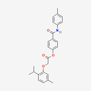 4-{[(4-methylphenyl)amino]carbonyl}phenyl (2-isopropyl-5-methylphenoxy)acetate