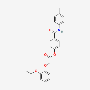 molecular formula C24H23NO5 B3587243 [4-[(4-Methylphenyl)carbamoyl]phenyl] 2-(2-ethoxyphenoxy)acetate 