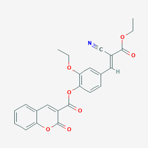 [4-[(E)-2-cyano-3-ethoxy-3-oxoprop-1-enyl]-2-ethoxyphenyl] 2-oxochromene-3-carboxylate