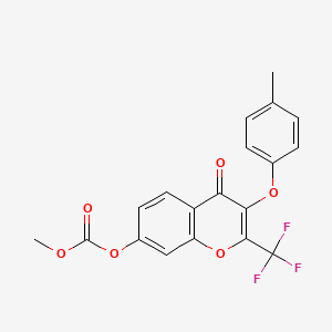 Methyl [3-(4-methylphenoxy)-4-oxo-2-(trifluoromethyl)chromen-7-yl] carbonate