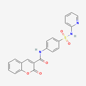 2-oxo-N-{4-[(2-pyridinylamino)sulfonyl]phenyl}-2H-chromene-3-carboxamide