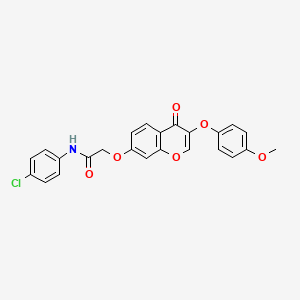 N-(4-chlorophenyl)-2-[3-(4-methoxyphenoxy)-4-oxochromen-7-yl]oxyacetamide