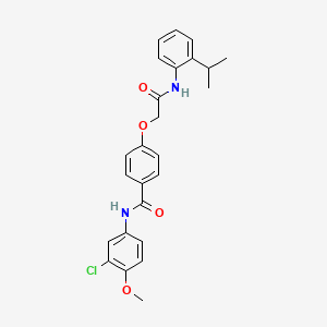 N-(3-chloro-4-methoxyphenyl)-4-[2-oxo-2-(2-propan-2-ylanilino)ethoxy]benzamide