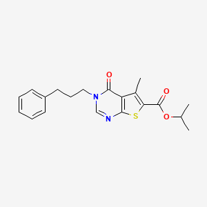 isopropyl 5-methyl-4-oxo-3-(3-phenylpropyl)-3,4-dihydrothieno[2,3-d]pyrimidine-6-carboxylate